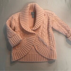 GAP Pink Cable Knit Cardigan